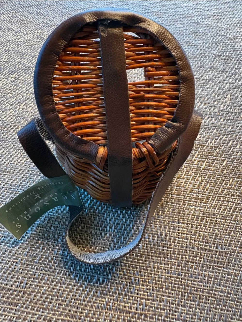 Mini Wicker Fishing Creel Basket Christmas Ornament Beer Ice Rustic Fisherman